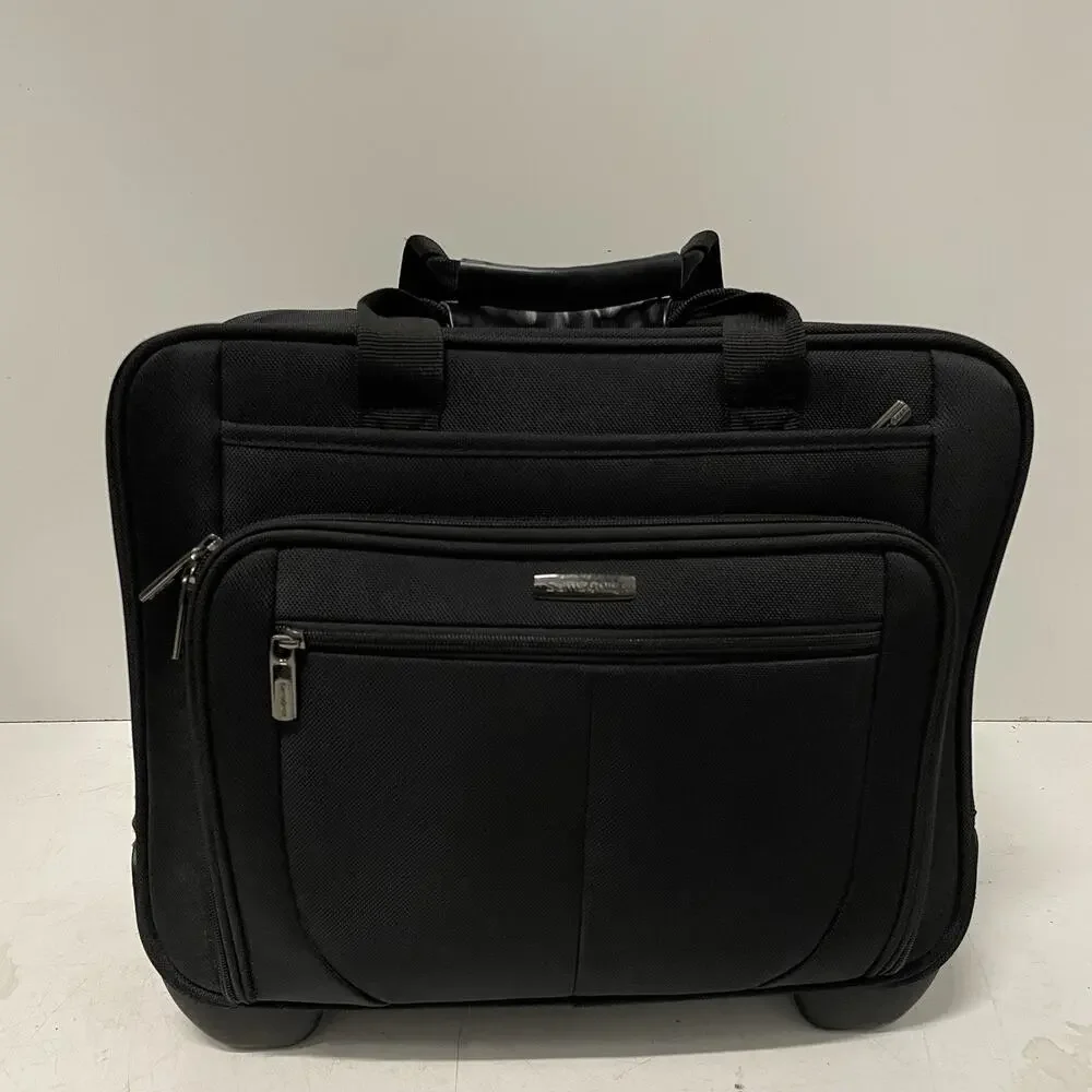Samsonite Rolling Laptop Case Wheeled Business Travel Carry-On Briefcase Black
